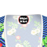 Herringbone Floral Tea Dress - Objet D'Art