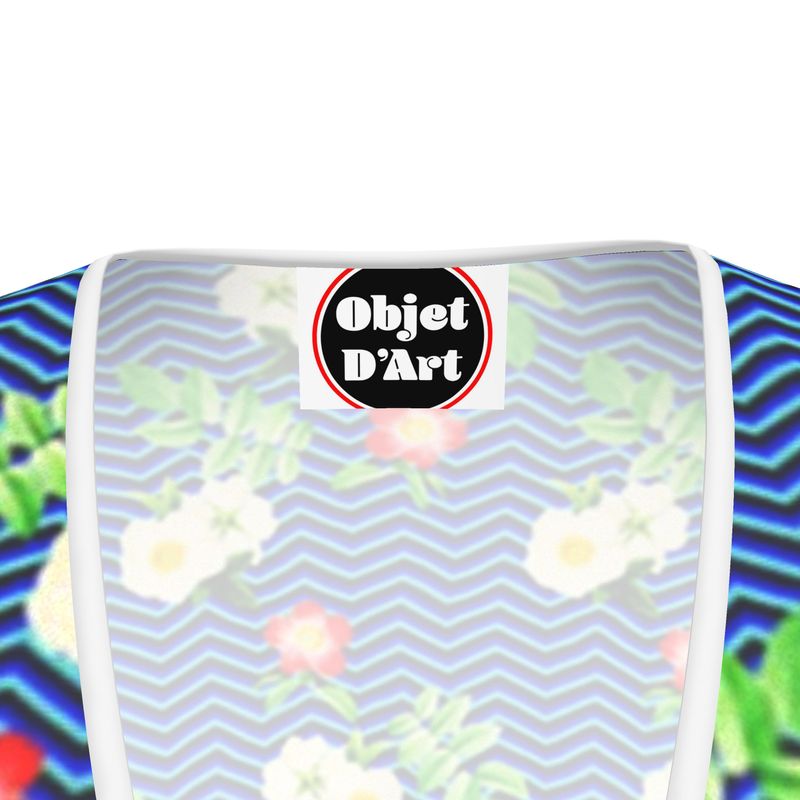 Herringbone Floral Tea Dress - Objet D'Art
