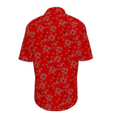 Rustic Paisley Red Short Sleeve Shirt - Objet D'Art