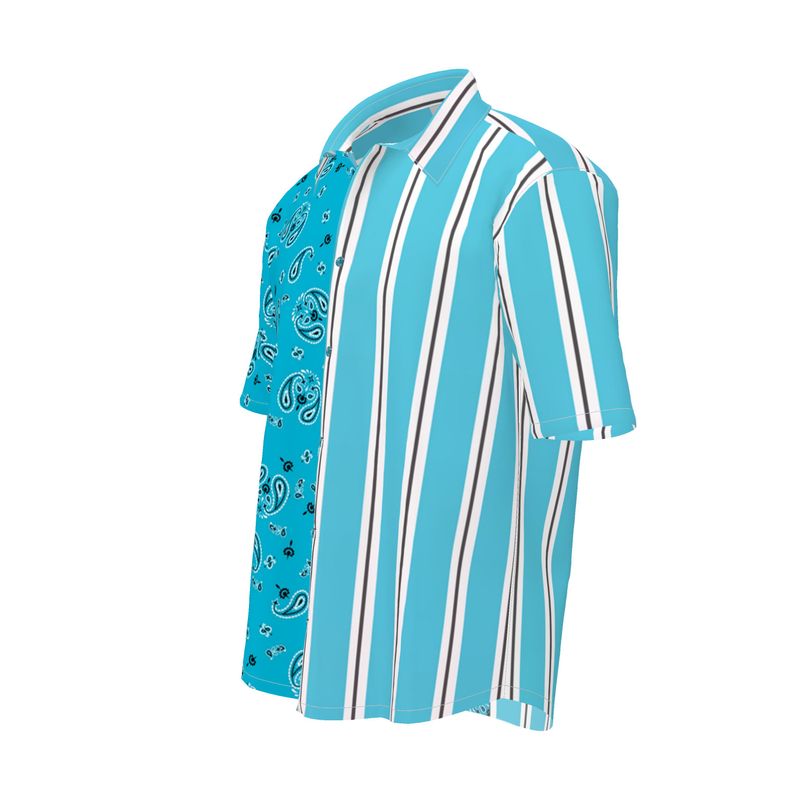 Paisley Stripes Short Sleeve Shirt - Objet D'Art