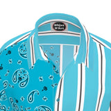 Paisley Stripes Short Sleeve Shirt - Objet D'Art