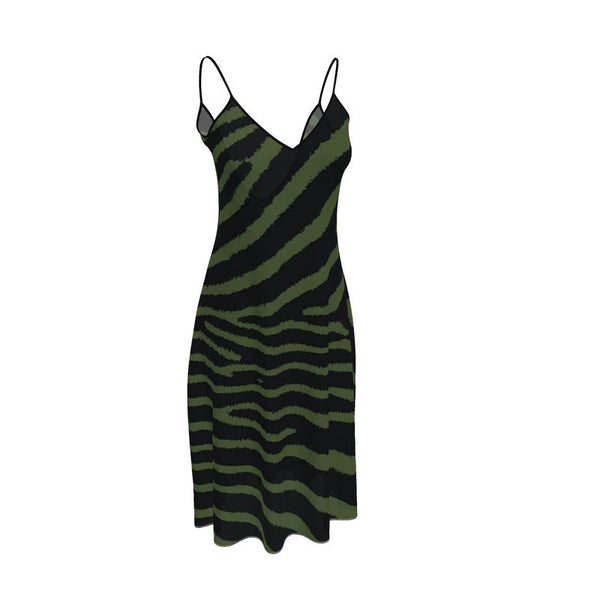 Zebra Print  Sleeveless Midi Dress - Objet D'Art