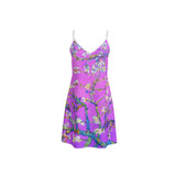 Almond Blossom and Purple Sky Slip Dress - Objet D'Art