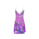Almond Blossom and Purple Sky Slip Dress - Objet D'Art