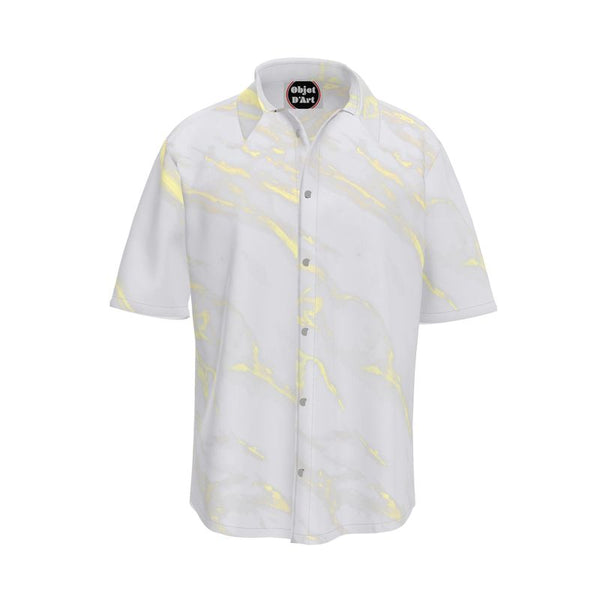 White Marble Short Sleeve Shirt - Objet D'Art