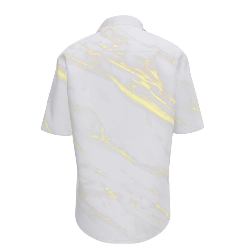 White Marble Short Sleeve Shirt - Objet D'Art