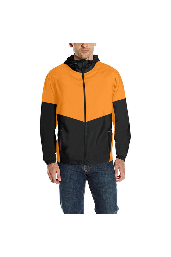 Turmeric & Black Quilted Windbreaker for Men (Model H35) - Objet D'Art