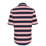 Americana Striped Mens Short Sleeve Shirt - Objet D'Art