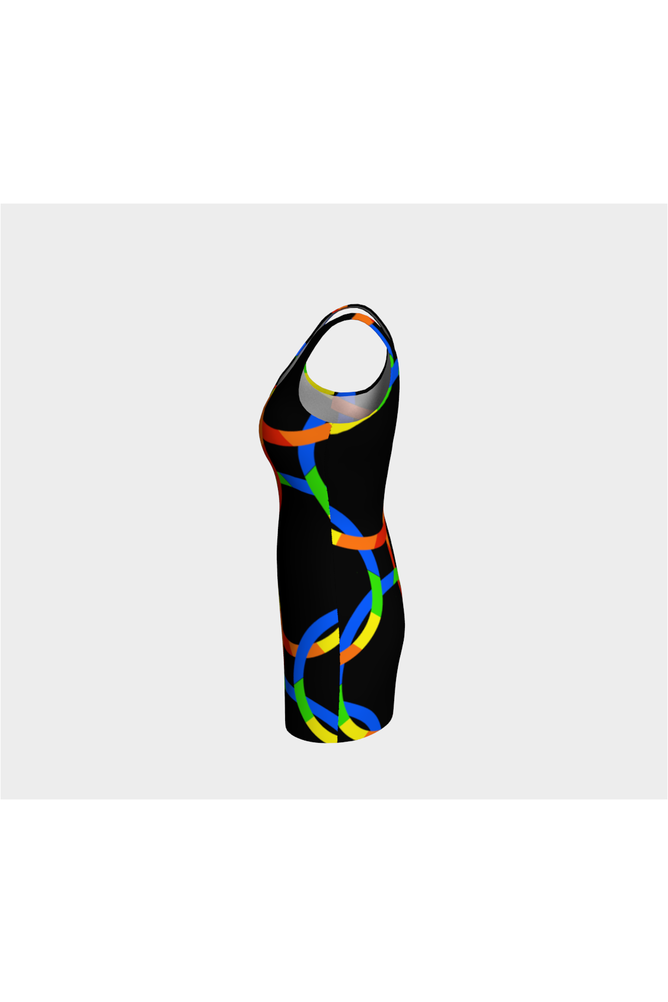 Color Wheel Bodycon Dress - Objet D'Art