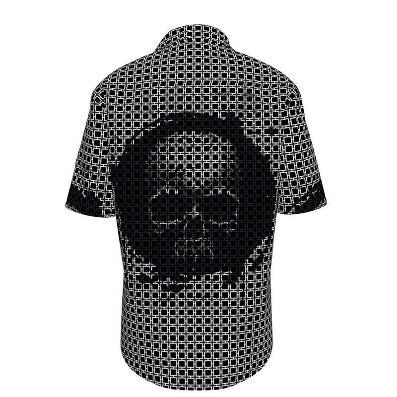 Cartesian Skull Mens Short Sleeve Shirt - Objet D'Art