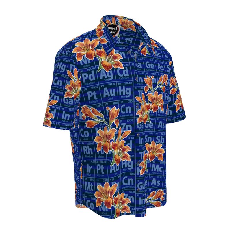 Floral Elements Mens Short Sleeve Shirt - Objet D'Art