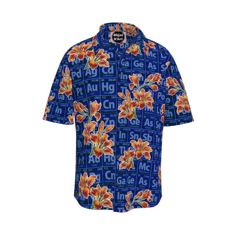 Floral Elements Mens Short Sleeve Shirt - Objet D'Art