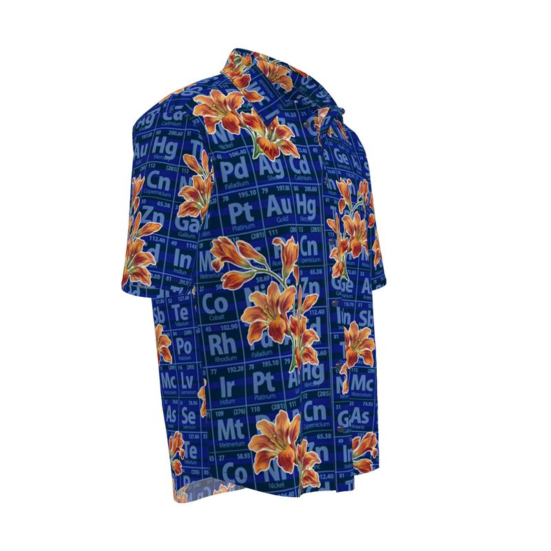 Floral Elements Mens Short Sleeve Shirt - Objet D'Art