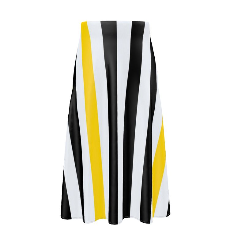 Swallowtail Striped Midi Skirt - Objet D'Art