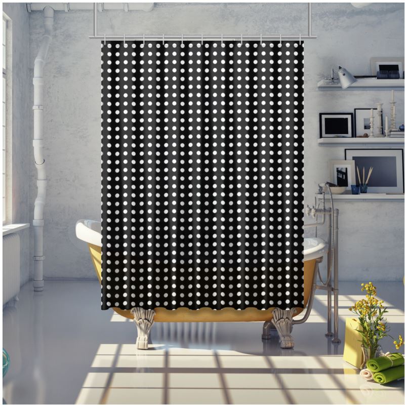 Vintage Polka Dot Shower Curtain - Objet D'Art