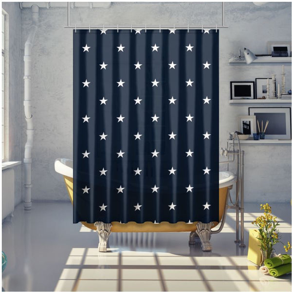 Midnight Star Shower Curtains - Objet D'Art