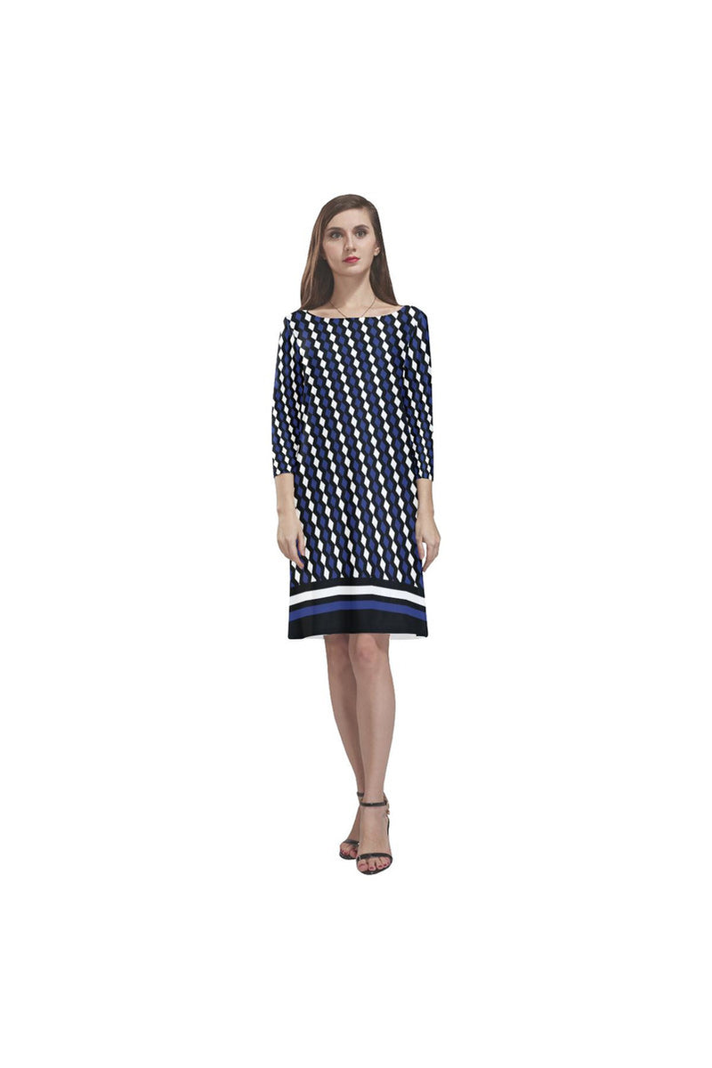 Harlequin Moments Rhea Loose Round Neck Dress - Objet D'Art