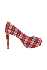 tartan heel Women's High Heels (Model 044) - Objet D'Art