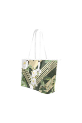 Floral Accented Leather Tote Bag/Small - Objet D'Art