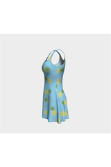 Pinstripes Pastel & Pineapple Flare Dress - Objet D'Art