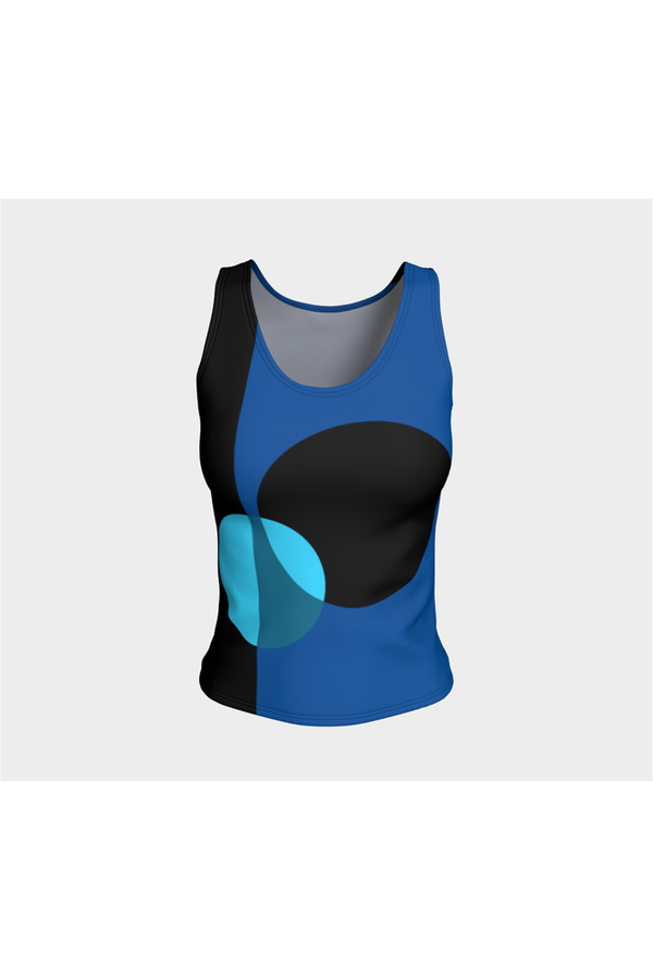 Bauhaus Blue Fitted Tank Top - Objet D'Art