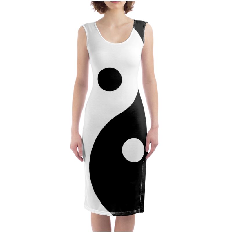 Yin and Yang Bodycon Dress - Objet D'Art