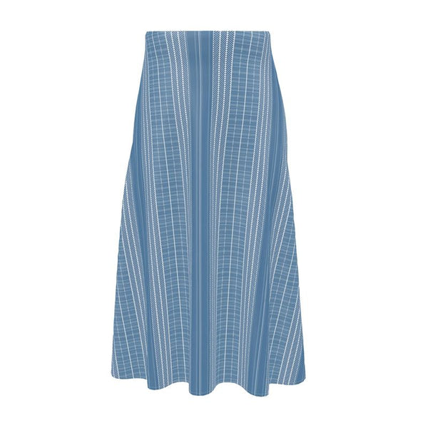 Blue Lattice Midi Skirt - Objet D'Art