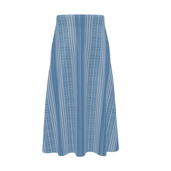 Blue Lattice Midi Skirt - Objet D'Art