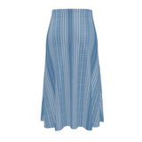 Blue Lattice Midi Skirt - Objet D'Art