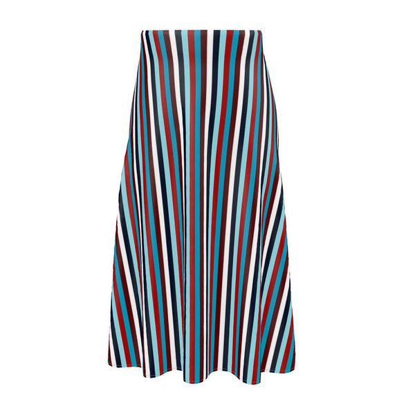 Americana Striped Midi Skirt - Objet D'Art