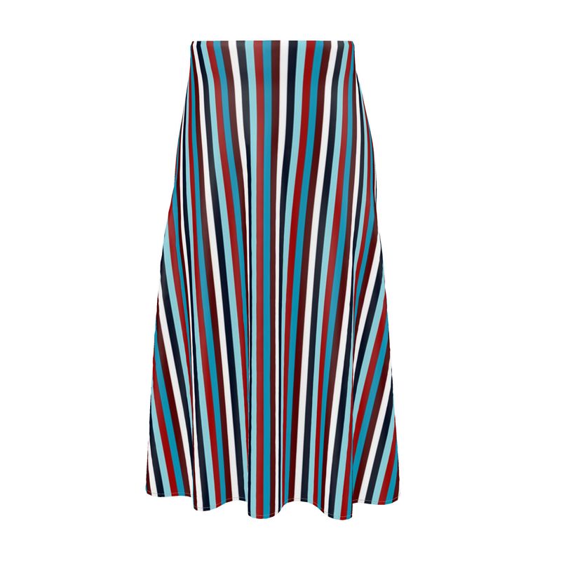 Americana Striped Midi Skirt - Objet D'Art