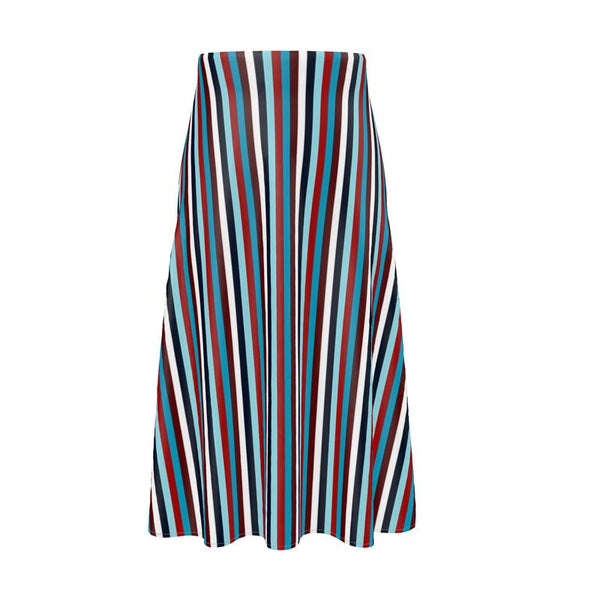 Americana Striped Midi Skirt - Objet D'Art
