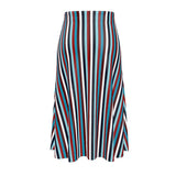 Americana Striped Midi Skirt - Objet D'Art