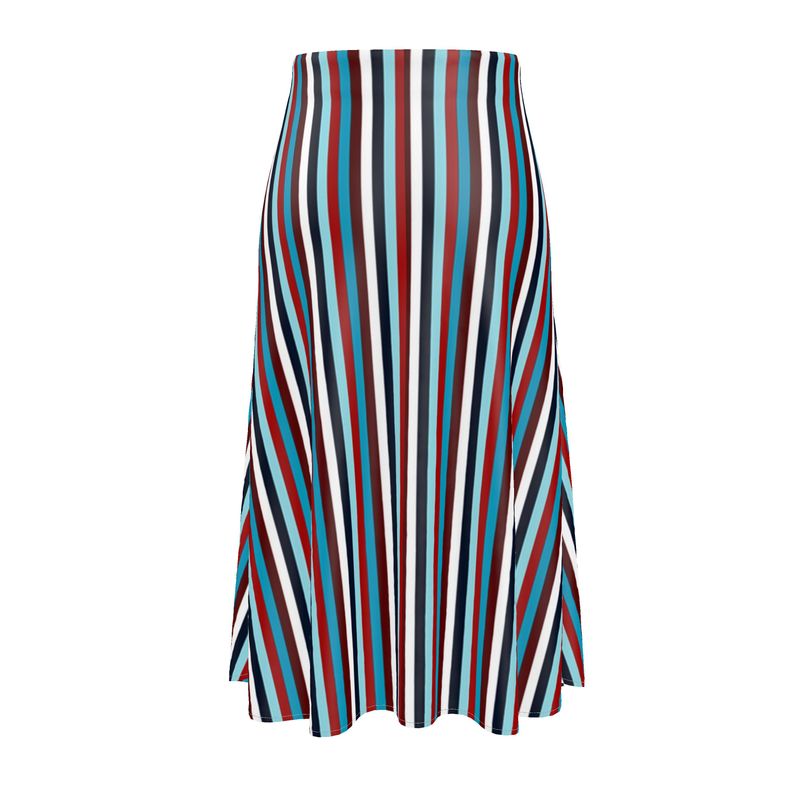 Americana Striped Midi Skirt - Objet D'Art