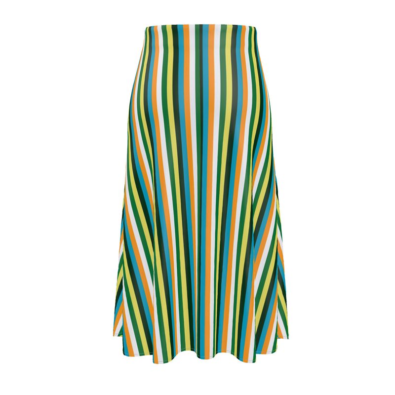 Summer Stripes Midi Skirt - Objet D'Art