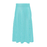 Aqua Striped Midi Skirt - Objet D'Art