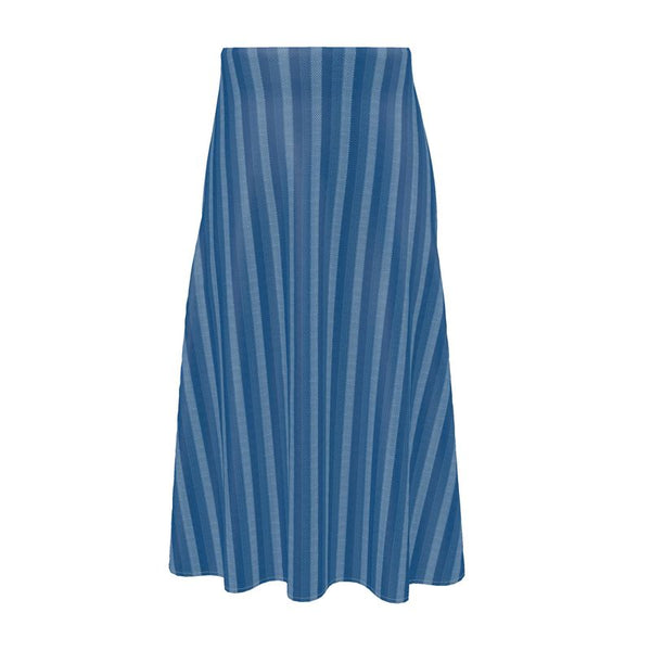 Vintage Striped Midi Skirt - Objet D'Art