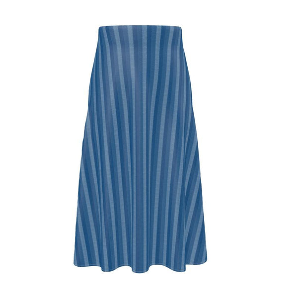 Vintage Striped Midi Skirt - Objet D'Art