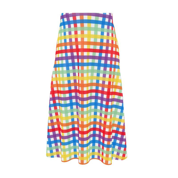 Rainbow Mesh Midi Skirt - Objet D'Art