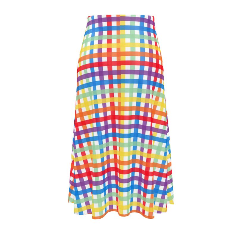 Rainbow Mesh Midi Skirt - Objet D'Art