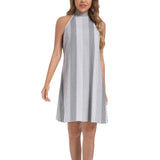 Tie Back Halter Neck Flared Dress - Objet D'Art