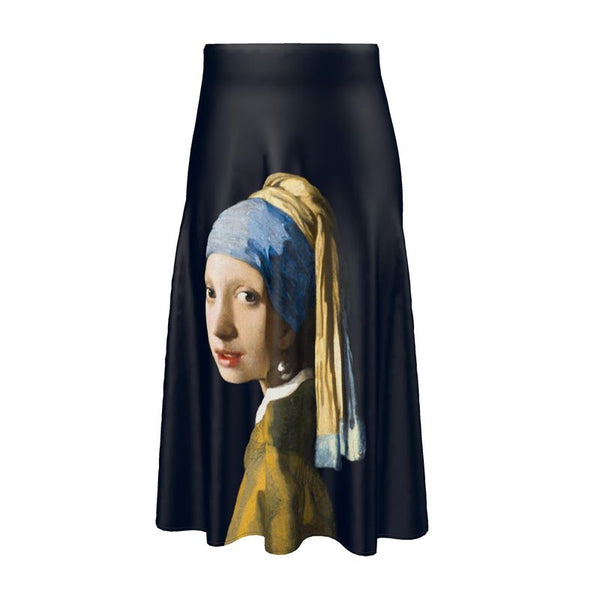 Girl With A Pearl Earring midi skirt - Objet D'Art