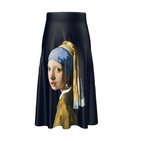 Girl With A Pearl Earring midi skirt - Objet D'Art