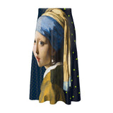 The Girl With The Pearl Earrings Midi Skirt - Objet D'Art
