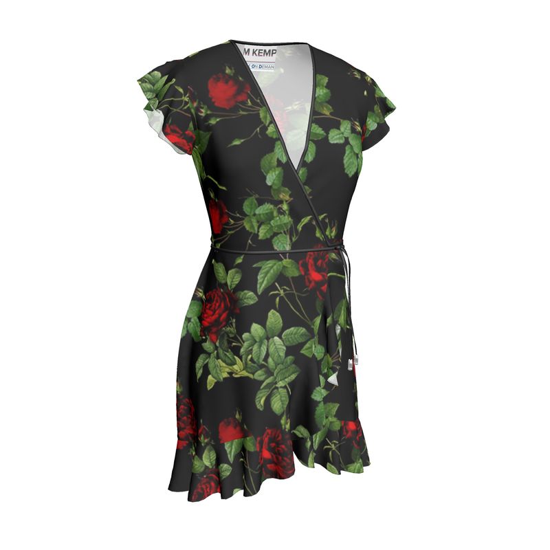 Rose Print Tea Dress - Objet D'Art