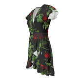 Rose Print Tea Dress - Objet D'Art