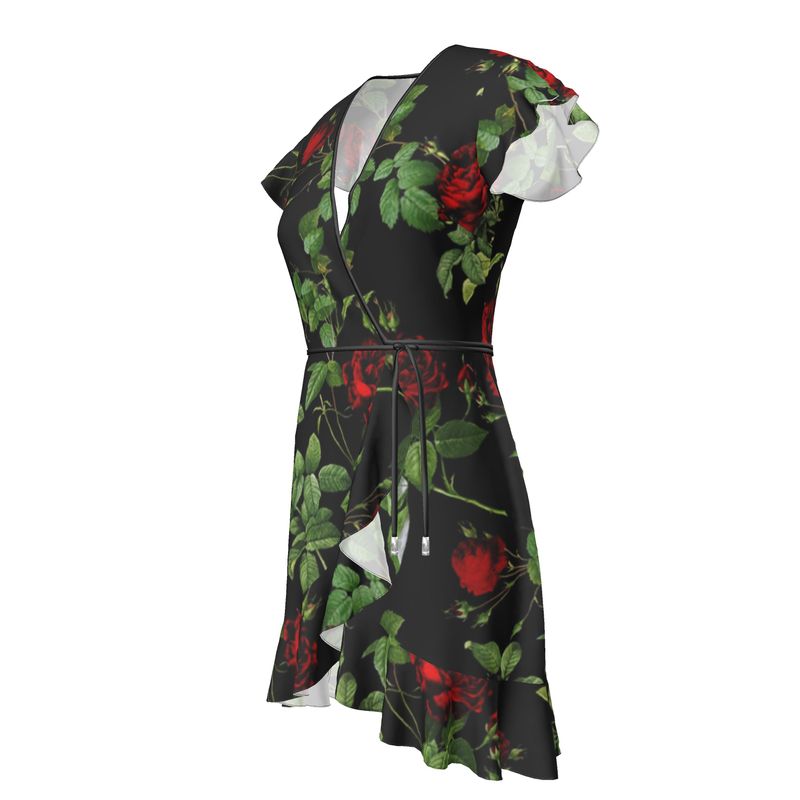 Rose Print Tea Dress - Objet D'Art