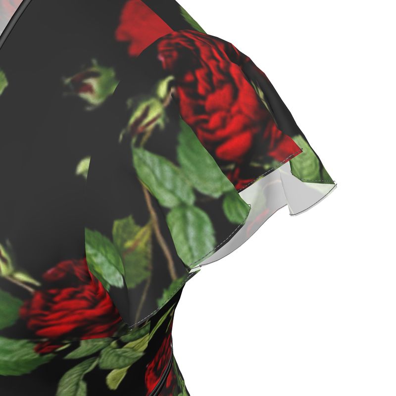 Rose Print Tea Dress - Objet D'Art