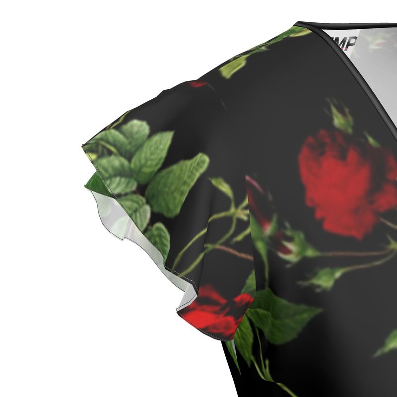 Rose Print Tea Dress - Objet D'Art