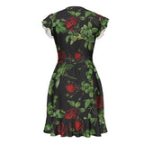 Rose Print Tea Dress - Objet D'Art